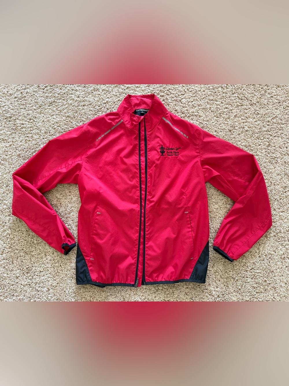 Red Lightweight Windbreaker Jacket